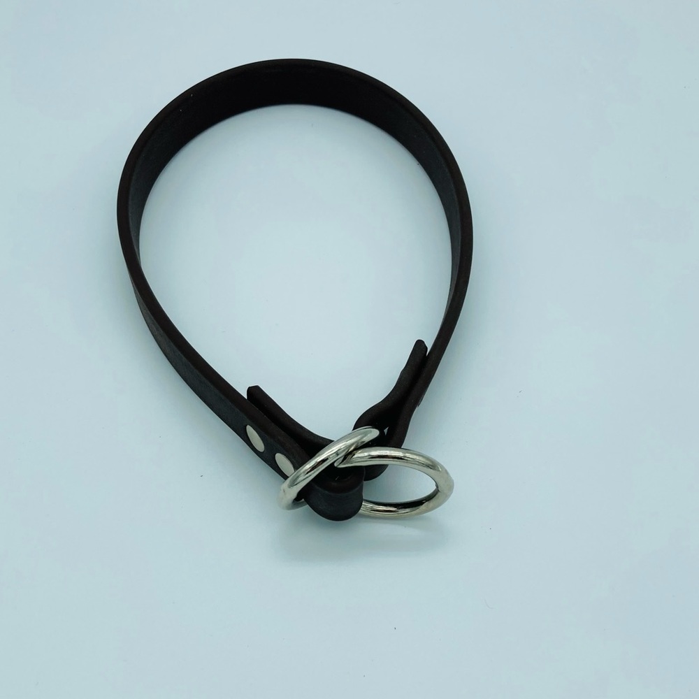 New dog collar BioThane dark brown walnut - Picture 2 of 7